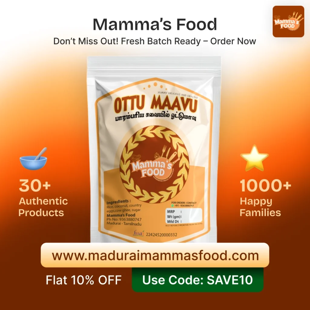 Buy Authentic Madurai Food Online | Traditional Ottu Maavu & Health Mixes