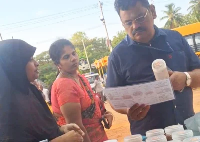 Customer enjoying Mamma’s Food traditional products