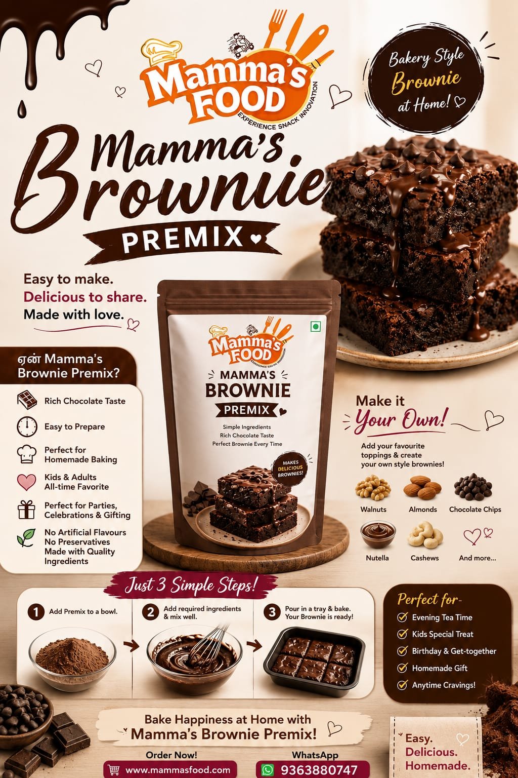 Mamma’s Food Brownie Premix